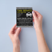 Taxi Station, Taxibedrijf met Prijslijst Flyer (Hand)