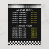 Taxi Station, Taxibedrijf met Prijslijst Flyer (Achterkant)