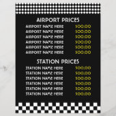 Taxi Station, Taxibedrijf met Prijslijst Flyer (Achterkant)