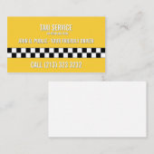 Taxi taxichauffeur zwart-wit patroon visitekaartje (Voorkant / Achterkant)
