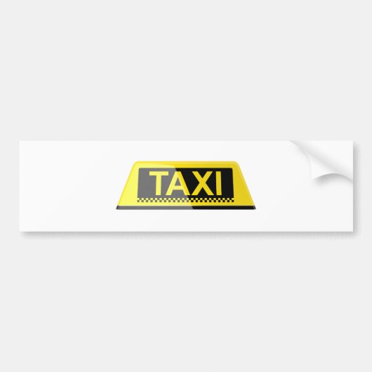 Taxi-teken Bumpersticker (Voorkant)