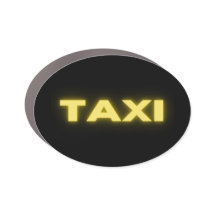 Taxi teken gele tekst