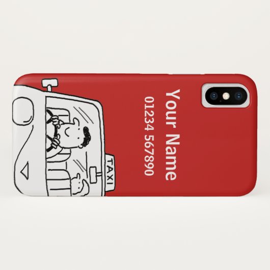 Taxi Theme Cartoon Case-Mate iPhone Case (Achterkant (horizontaal))