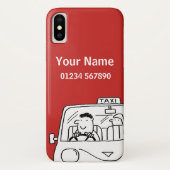 Taxi Theme Cartoon Case-Mate iPhone Case (Achterkant)