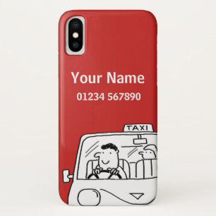 Taxi Theme Cartoon iPhone X Hoesje