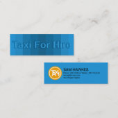 Taxi Transparent Glass Effect Signage Taxi Driver Mini Visitekaartje (Voorkant / Achterkant)