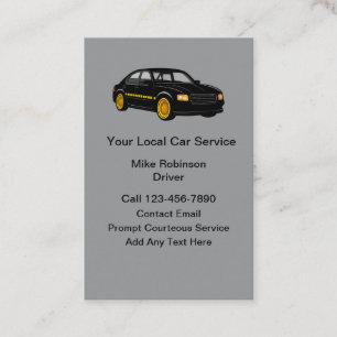 Taxi Uber Autodienst Transport Zakelijke Kaart Visitekaartje