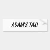 TAXI VAN ADAM BUMPERSTICKER (Voorkant)