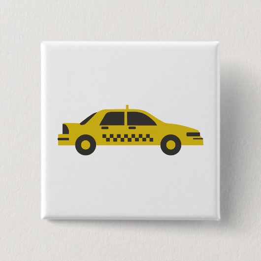 Taxi Vierkante Button 5,1 Cm (Voorkant)