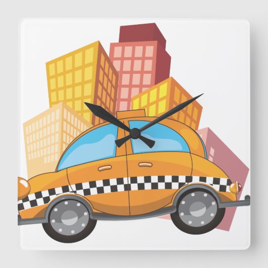 Taxi Vierkante Klok (Voorkant)