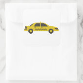 Taxi Vierkante Sticker (Tas)