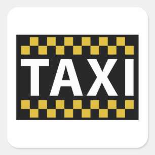 Taxi Vierkante Sticker