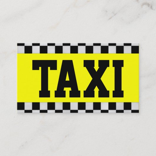 Taxi visitekaartje (Voorkant)