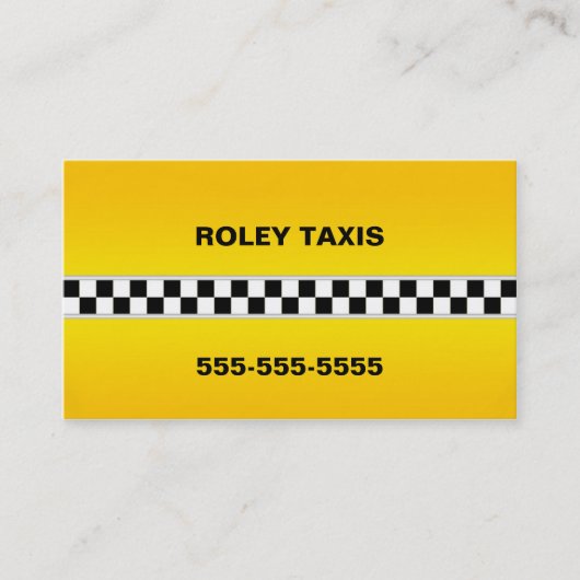 Taxi Visitekaartje (Voorkant)