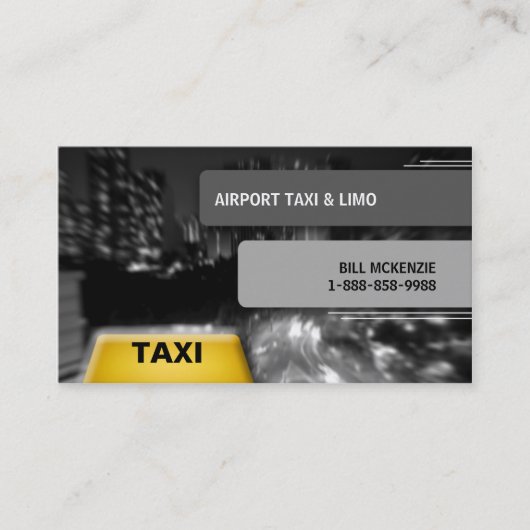 Taxi Visitekaartje Cab 2 (Voorkant)