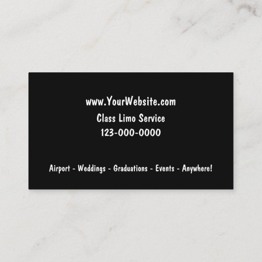 Taxi Visitekaartjes (Achterkant)