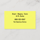 Taxi Visitekaartjes (Achterkant)