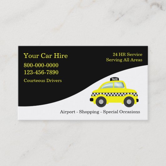 Taxi visitekaartjes (Voorkant)