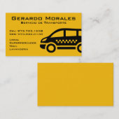 Taxi Visitekaartjes (Voorkant / Achterkant)