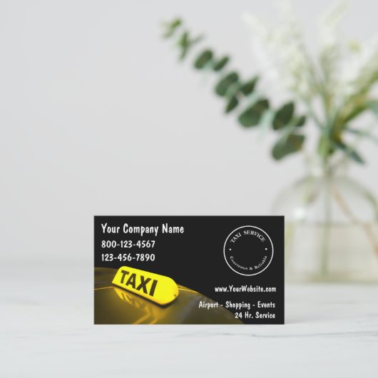 Taxi Visitekaartjes (Staand voorkant)