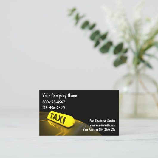 Taxi Visitekaartjes (Staand voorkant)