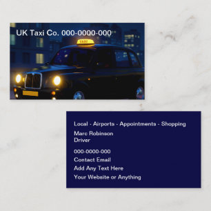 Taxi Visitekaartjes Londen UK