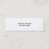 Taxi-Visitekaartjes Mini Visitekaartje (Achterkant)