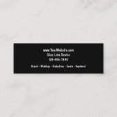 Taxi-Visitekaartjes Mini Visitekaartje (Achterkant)