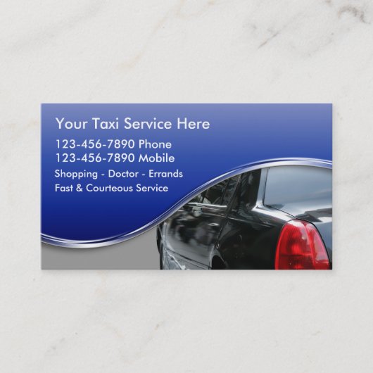 Taxi-Visitekaartjes Visitekaartje (Voorkant)