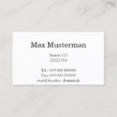 TAXI Visitenkarten mit LOGO Visitekaartje (Achterkant)