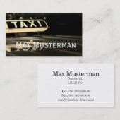 TAXI Visitenkarten Visitekaartje (Voorkant / Achterkant)
