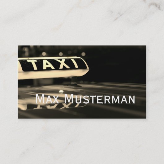 TAXI Visitenkarten Visitekaartje (Voorkant)
