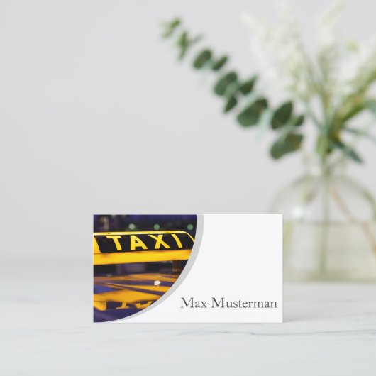 TAXI Visitenkarten Visitekaartje (Staand voorkant)