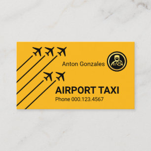 Taxi Vliegtuigen Startbaan Opstijgen Visitekaartje