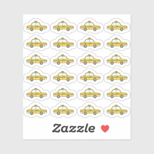 Taxi Voertuig Planner Sticker (Vel)