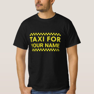 Taxi voor de Jouw naam T-shirt