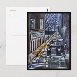 Taxi voor Kate Schilderij van Alfred Fox Briefkaart