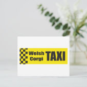 Taxi Welsh Corgi Briefkaart (Staand voorkant)