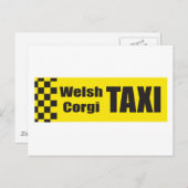 Taxi Welsh Corgi Briefkaart (Voorkant / Achterkant)