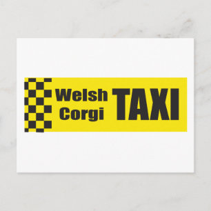 Taxi Welsh Corgi Briefkaart