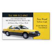 Taxi Yellow Cab Magnetisch Visitekaartje (Voorkant)
