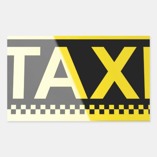 Taxibord Rechthoekige Sticker (Voorkant)