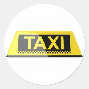 Taxibord Ronde Sticker