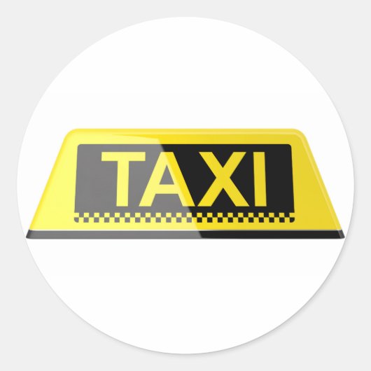 Taxibord Ronde Sticker (Voorkant)