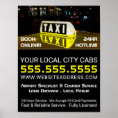 Taxibord, taxibusfirma Adverteren Poster (Voorkant)