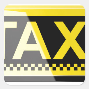 Taxibord Vierkante Sticker