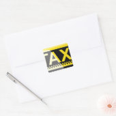 Taxibord Vierkante Sticker (Envelop)