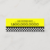 taxicabine mini visitekaartje (Achterkant)