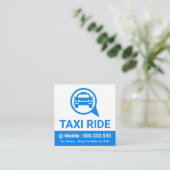 Taxicabine Speech Box Rijden Vierkante Visitekaartje (Staand voorkant)