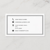 Taxichauffeur Chauffeur Airport Service Zwart Wit Visitekaartje (Achterkant)